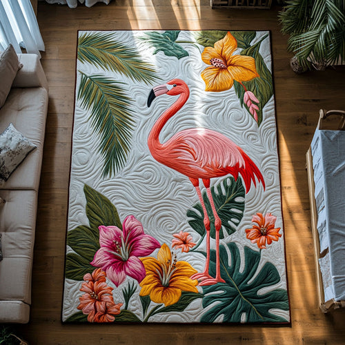 Flamingo Hibiscus CW2608070CL Area Rug