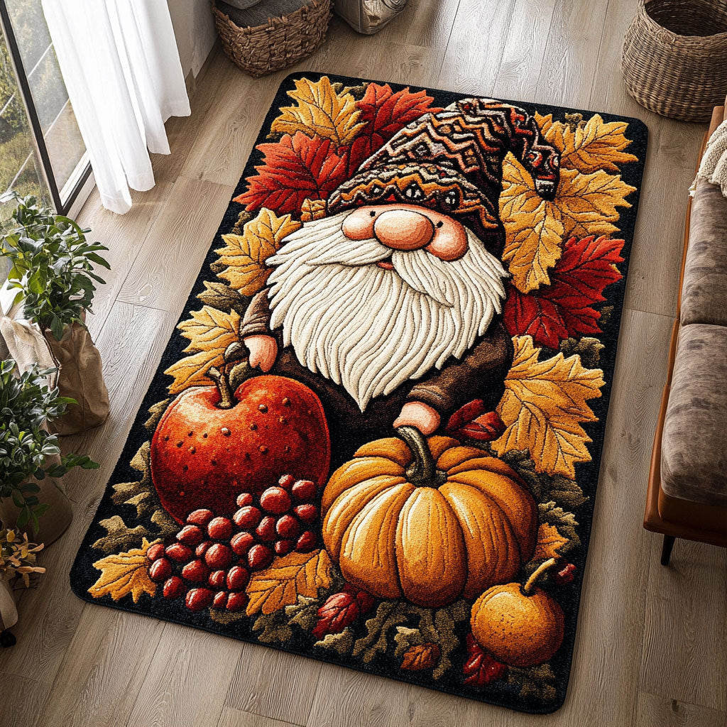 Autumn Pumpkin Gnome CW1308003CL Area Rug