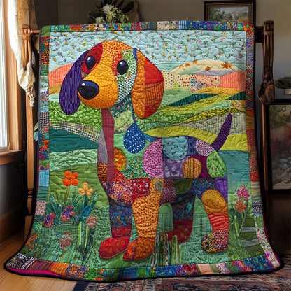 Rainbow Dachshund WY1303045CL Quilt