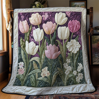 Beauitful Tulip Garden WY0603060CL Quilt