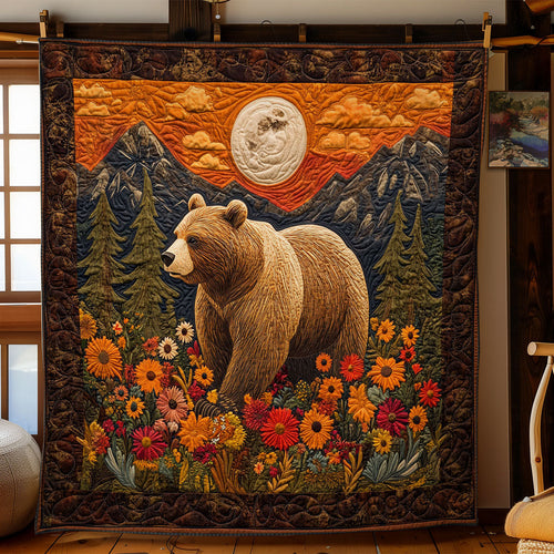 Bear In Sun Forest WY1002009CL Quilt