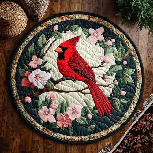 Whispers Of The Cardinal WY0804048CL Quilted Round Mat