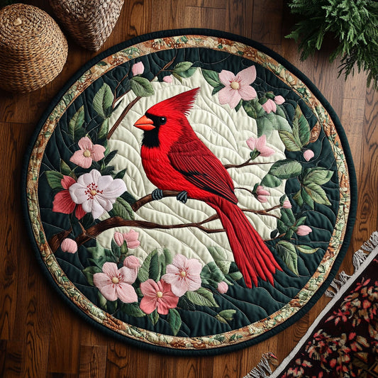 Whispers Of The Cardinal WY0804048CL Quilted Round Mat