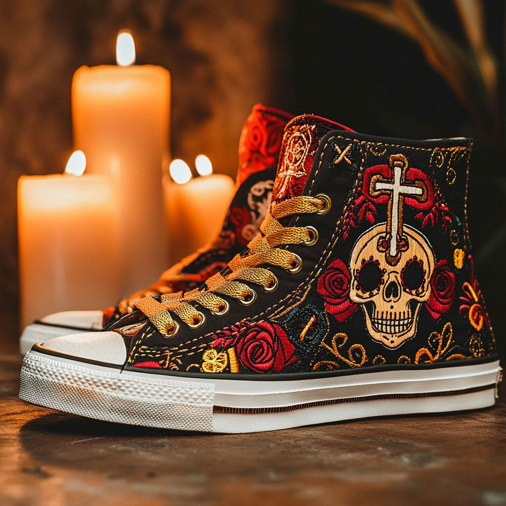 Inferno Skull WN2709040CL Canvas High-Tops