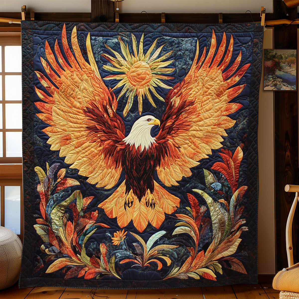 Glorious Eagle WY1002078CL Quilt