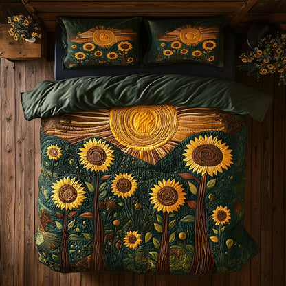 Golden Sunflowers WY1004027CL Duvet Cover Set