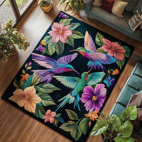 Hummingbird Flower CW1808023CL Area Rug