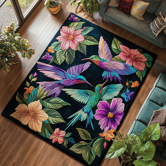 Hummingbird Flower CW1808023CL Area Rug