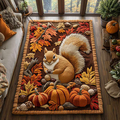 Autumn Squirrel CP1408023CL Area Rug