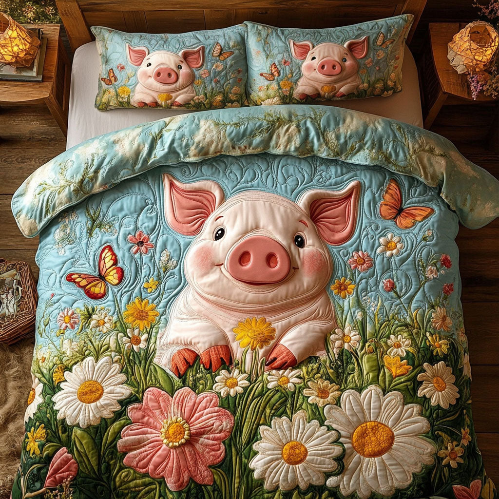 Pig In Farm WY2104044CL Duvet Cover Set