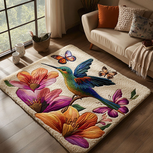 The Gorgeous Hummingbird WJ1908069CL Area Rug