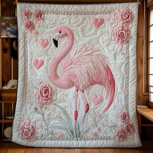 Rose Flamingo WY0402042CL Quilt