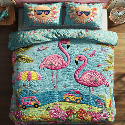 Sunny Flamingos WY1703070CL Duvet Cover Set