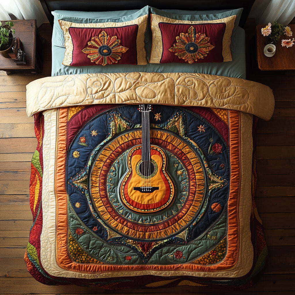 Mandala Guitar WY2208008CL Duvet Cover Set