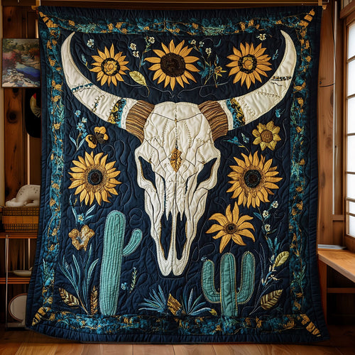 Boho Skulls And Sunflowers WY1403014CL Quilt