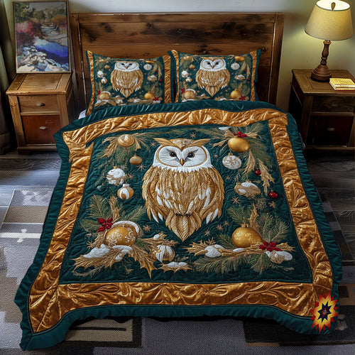 Owl In Bauble Wreath WY2412044CL Duvet Cover Set