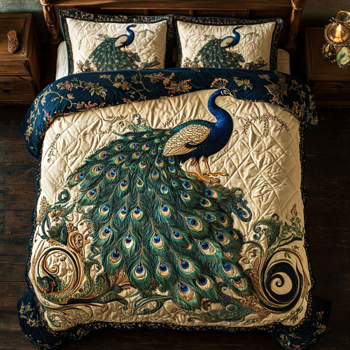 Beautiful Royal Peacock WY3105001CL Duvet Cover Set