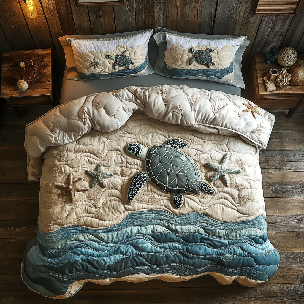 Turtle In Ocean WY2703007CL Duvet Cover Set