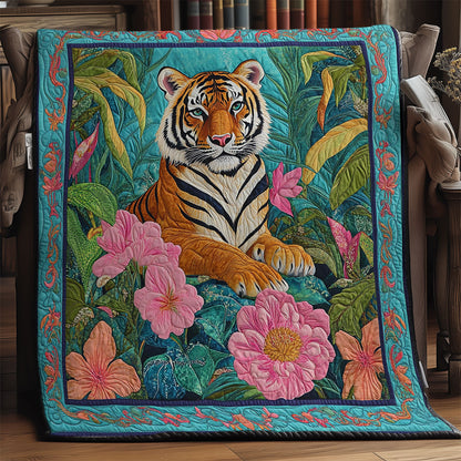 Tropical Tiger Bloom WY0307156CL Quilt
