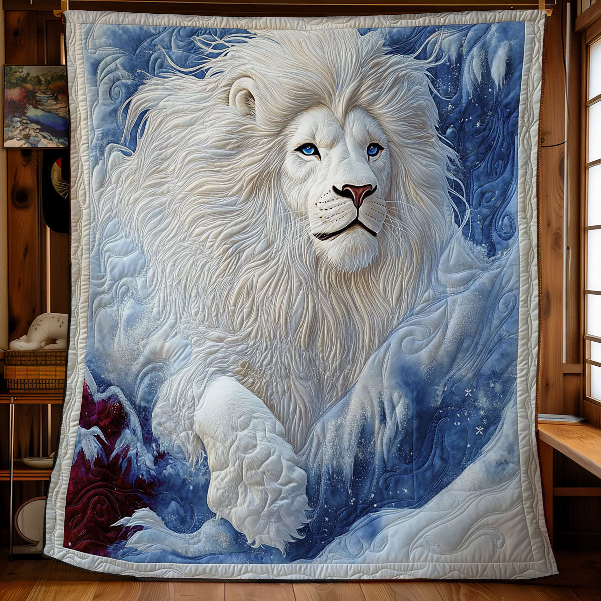 White Lion In Winter WY2201090CL Quilt