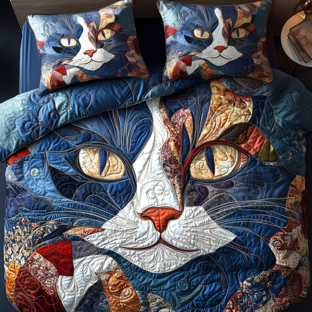 Abstract Cat WU0403095CL Duvet Cover Set