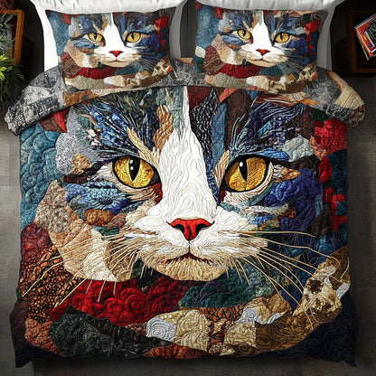 Abstract Quilted Cat WU0403096CL Duvet Cover Set