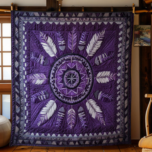 Purple Tone Feather Dreamcatcher WY0503125CL Quilt