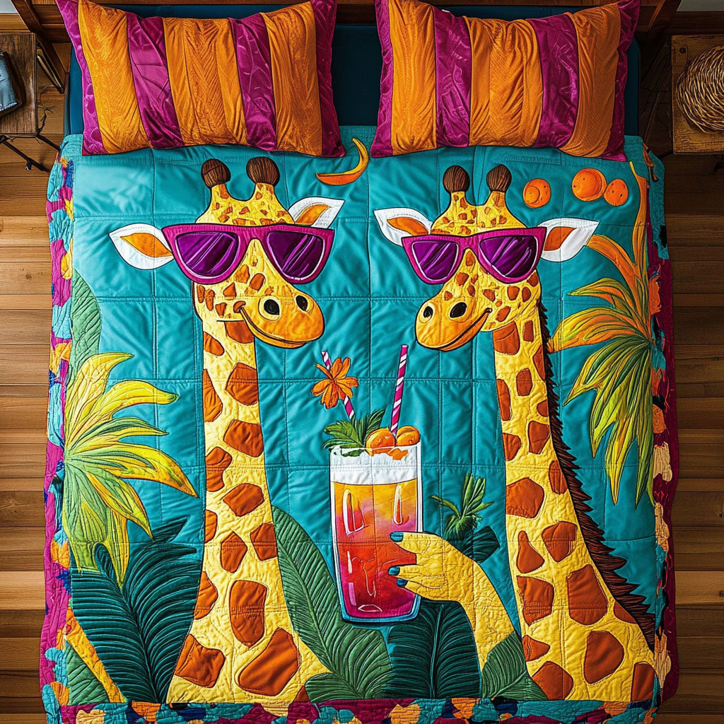 Giraffes On Summer Break WY2006073CL Duvet Cover Set