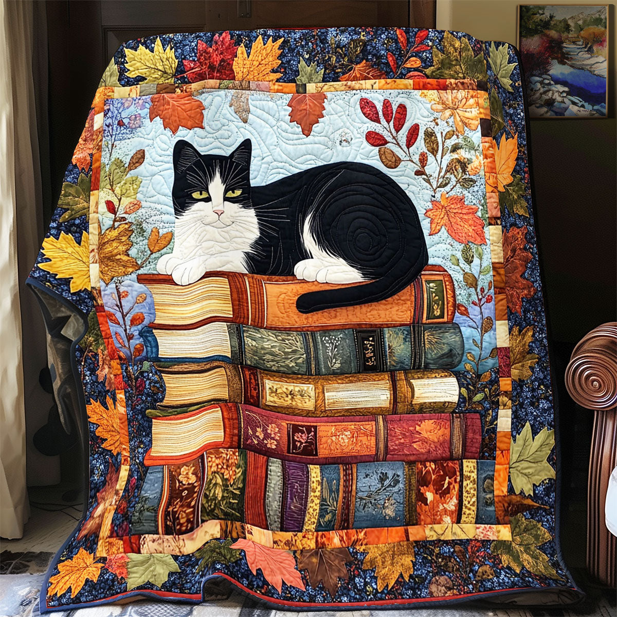 Vintage Feline Fantasy WY1003018CL Quilt