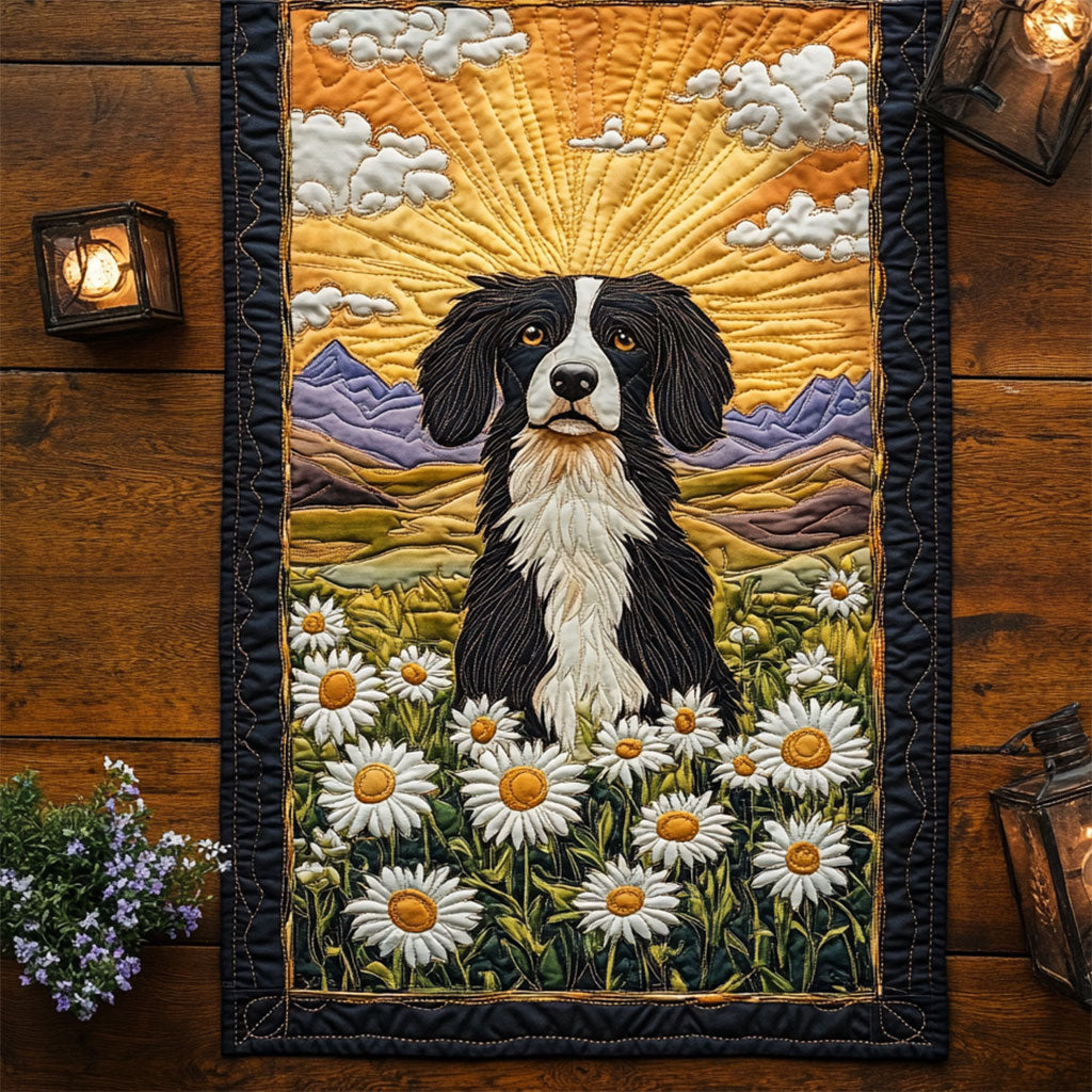 Sunshine Meadow Dog WY0907051CL Quilted Table Runner