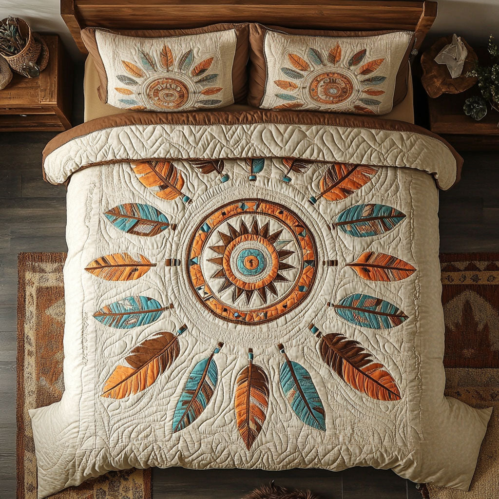 Native Feather And Star WY0503065CL Duvet Cover Set