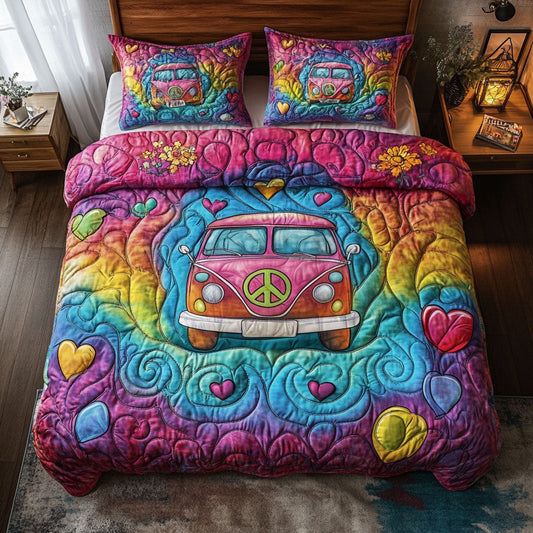 Rainbow Hippie Van WY1902034CL Duvet Cover Set