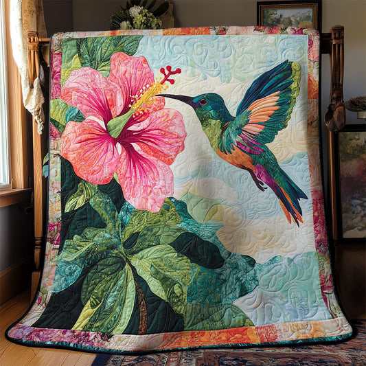 Hummingbird Sucking Hibicus WY1002091CL Quilt