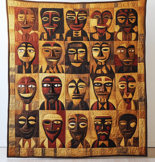 African Tribal Masks WU0801010CL Quilt