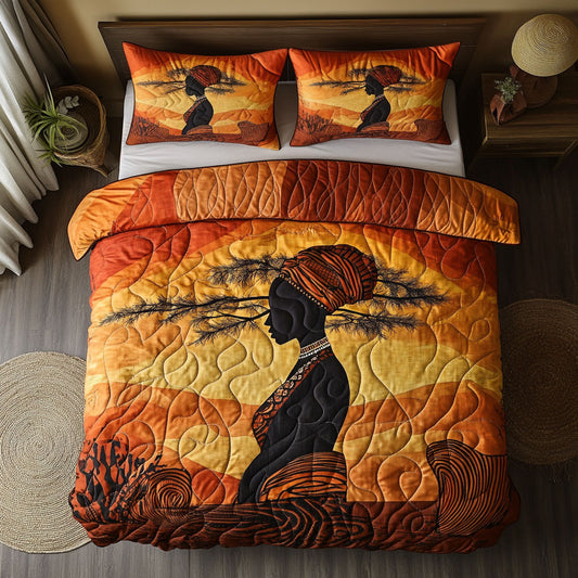 African Woman Figure WU0403049CL Duvet Cover Set