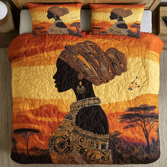 African Woman Figure WU0403101CL Duvet Cover Set