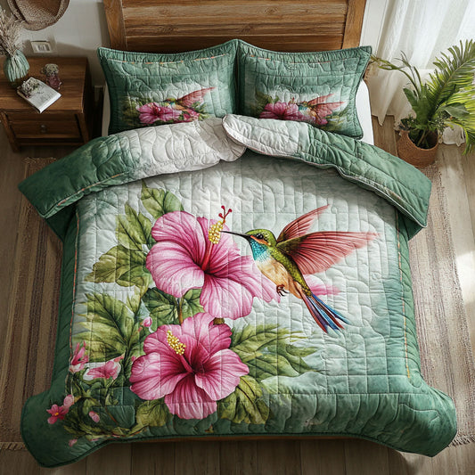 Hummingbird In Hibicus Garden WY0802066CL Duvet Cover Set