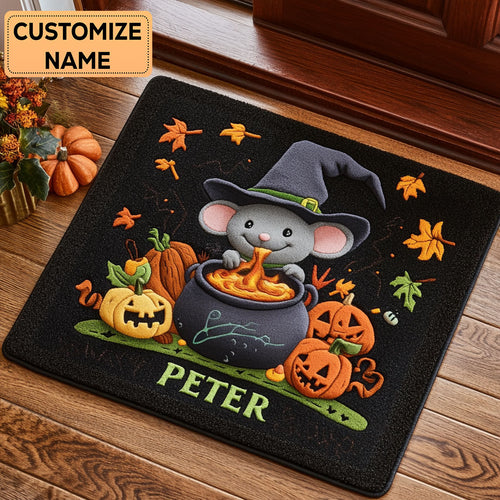 Witch Mouse CP1808066CL Personalized Doormat
