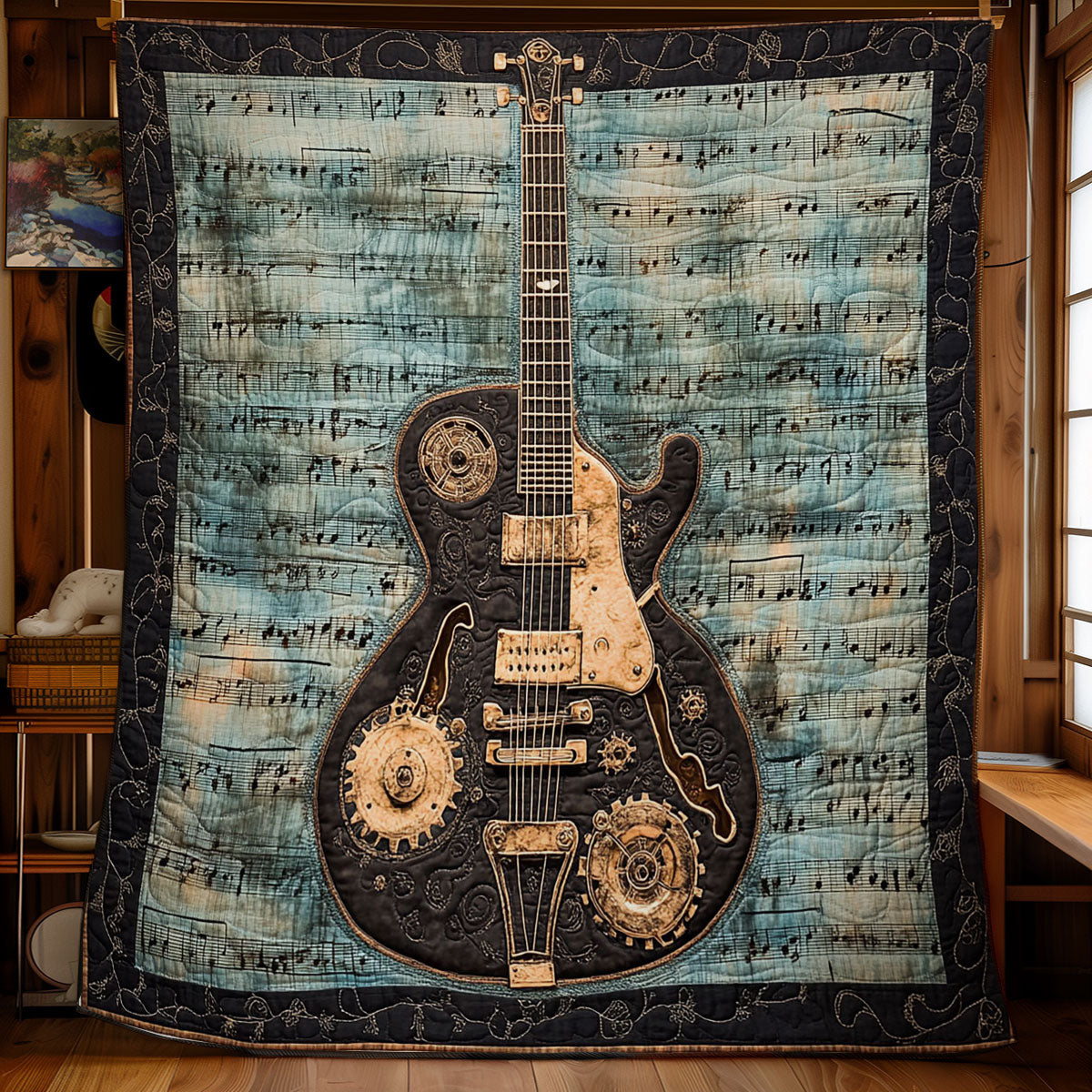 Gears And Strings WY1103027CL Quilt