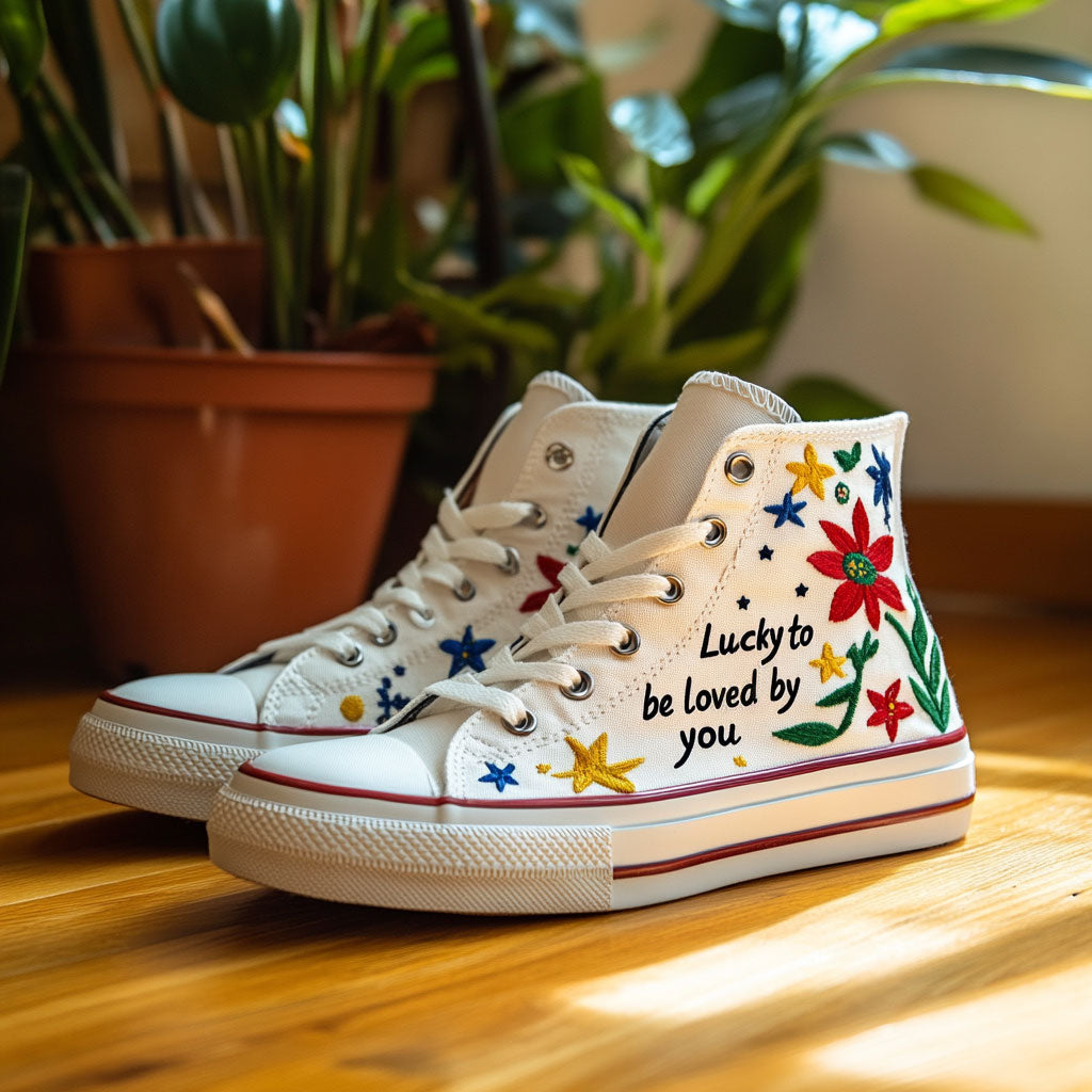 Lucky To Be Loved By You WJ0309016CL Canvas High-Tops