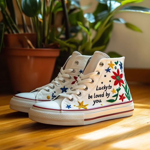 Lucky To Be Loved By You WJ0309016CL Canvas High-Tops