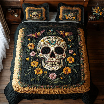 Floral Skull CM2104041CL Duvet Cover Set