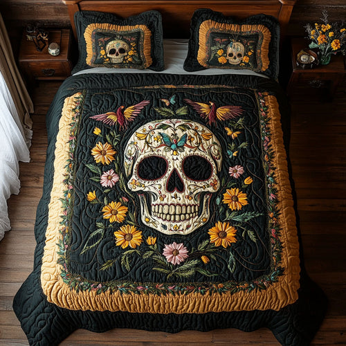 Floral Skull CM2104041CL Duvet Cover Set