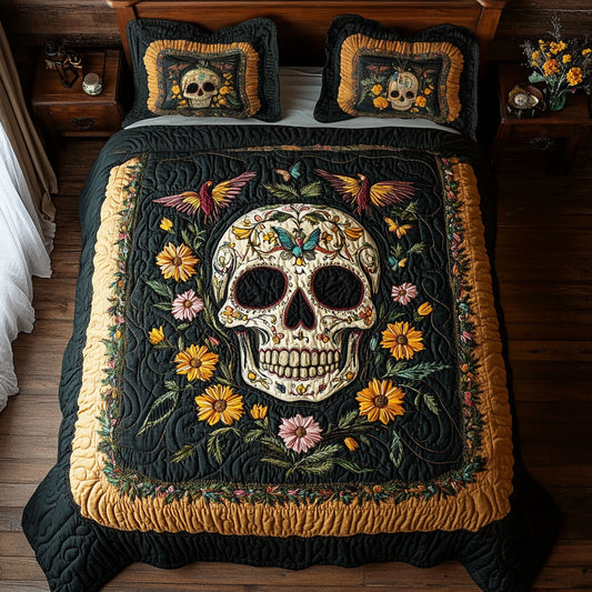 Floral Skull CM2104041CL Duvet Cover Set
