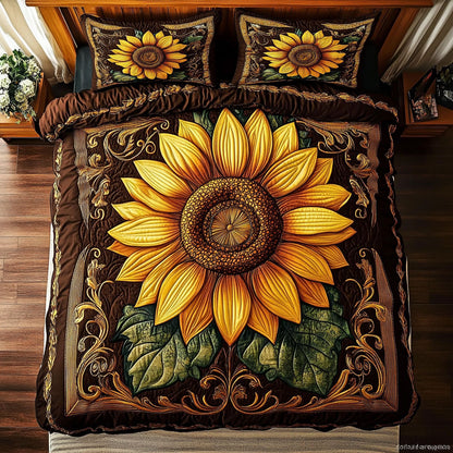 Amber Sunflower Medallion WY0807001CL Duvet Cover Set