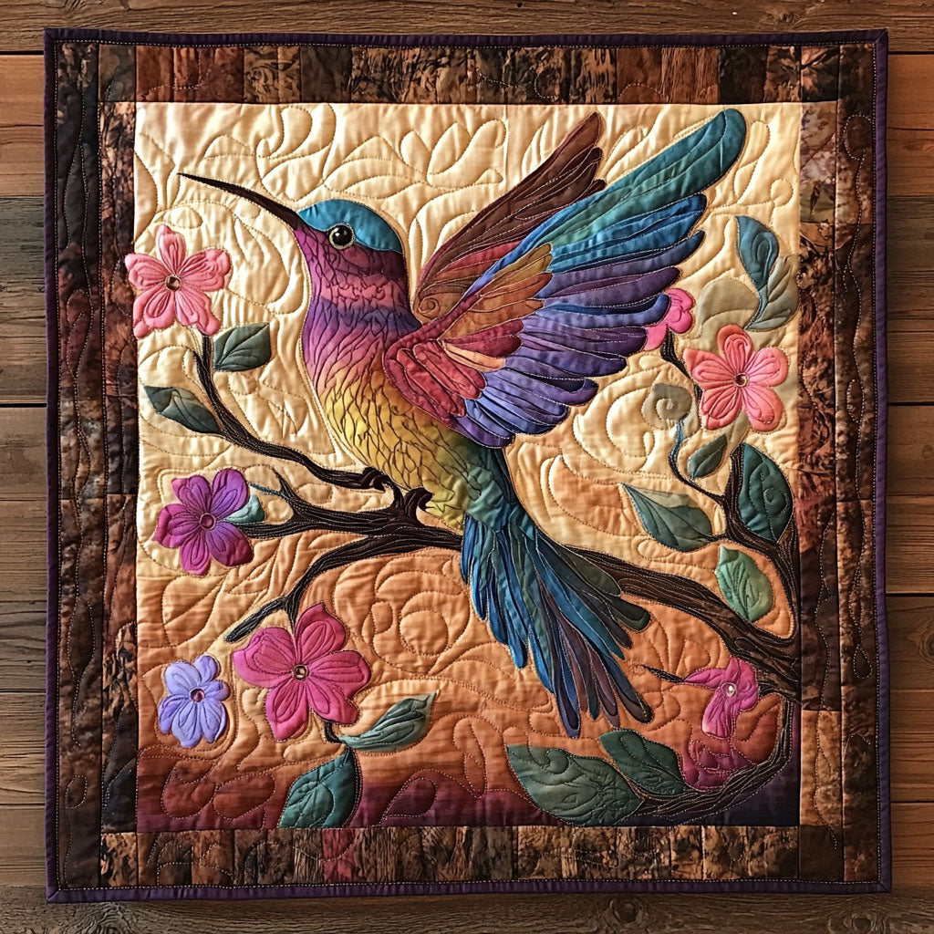 Abstract Mandala Hummingbird WY2105001CL Quilt