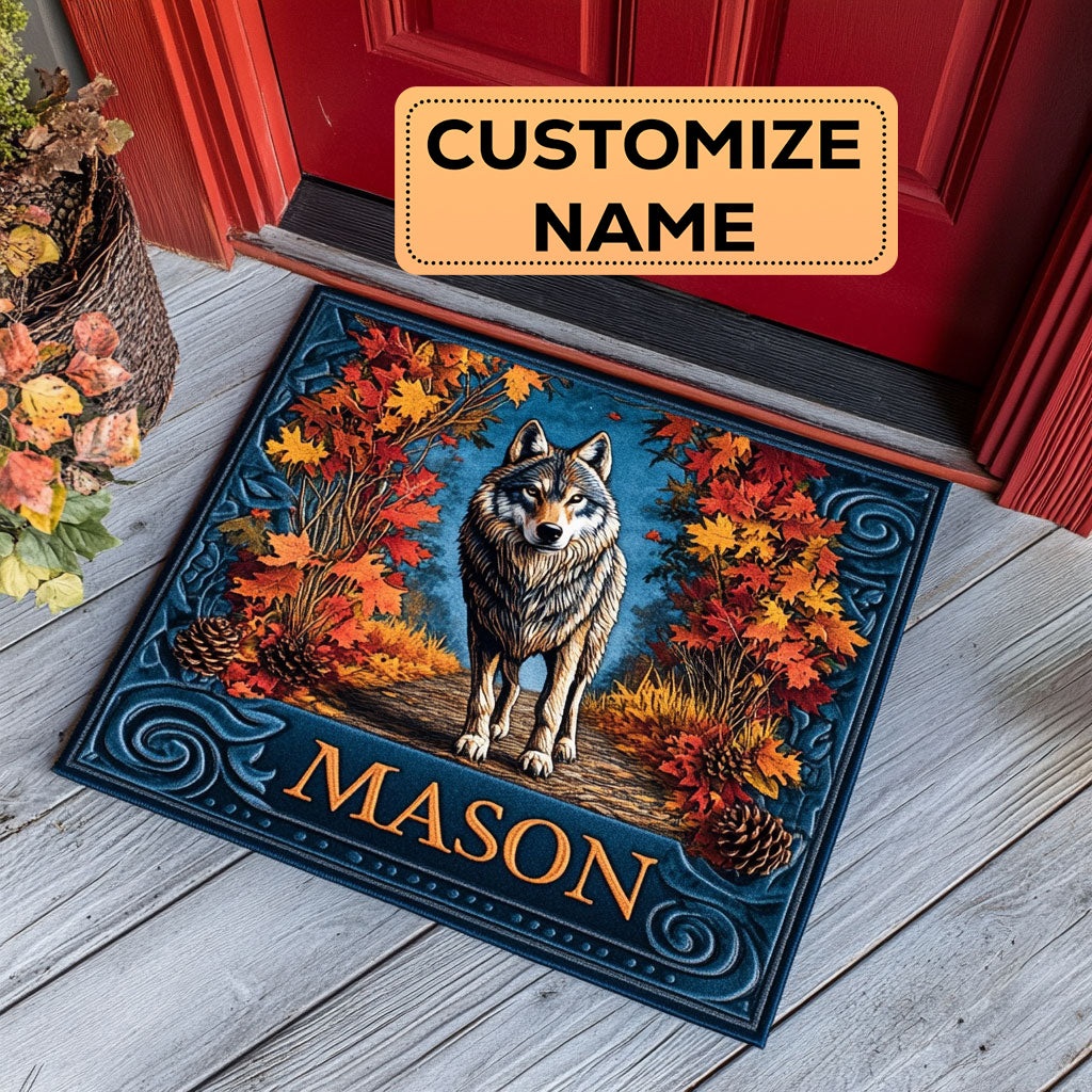 Autumn Wolf CW1508060CL Personalized Doormat