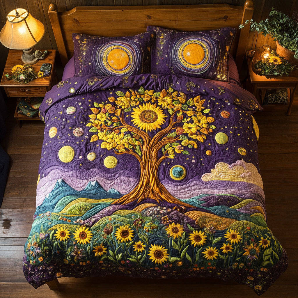 Sunflower Ancient Tree WY1705014CL Duvet Cover Set