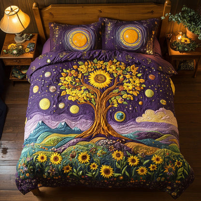 Sunflower Ancient Tree WY1705014CL Duvet Cover Set