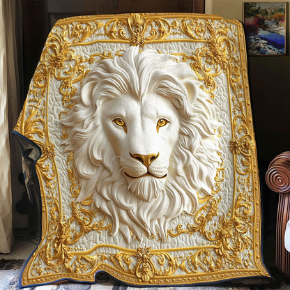 Lion In Gold Flower WY2201073CL Quilt